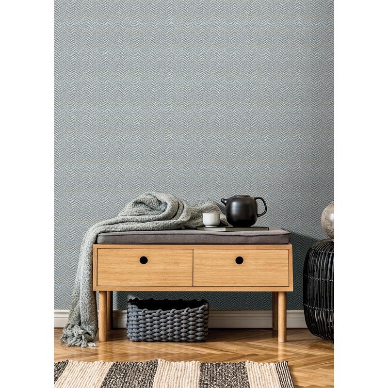 SLS4295 Scott Living Grey Blue Alden Peel &amp; Stick Wallpaper by NuWallpaper4