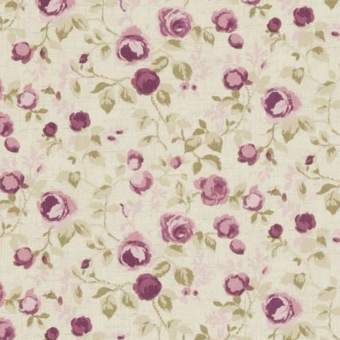 Find F0624-03 Maude Mulberry Botanical by Clarke And Clarke Fabric