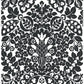 Sample 4081-26337 Happy, Marni Black Fruit Damask by A-Street Prints Wallpaper