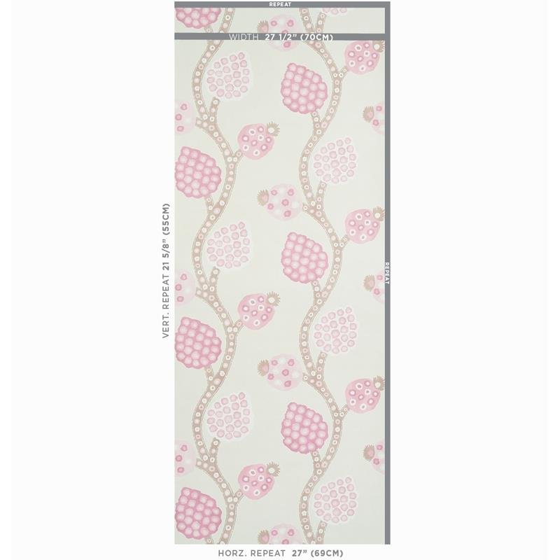 Order 5011770 Annabel Warp Print Rose Schumacher Wallcovering Wallpaper