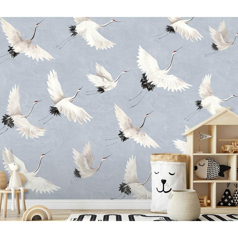Save on ASTM3910 Katie Hunt Crane You Later Ocean Blue Wall Mural A-Street Prints Wallpaper