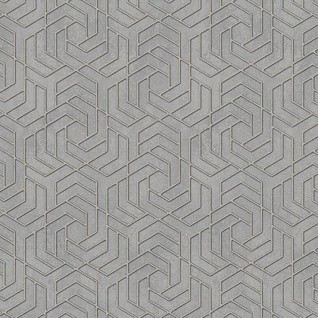 Purchase 4035-32610 Windsong Tama Grey Geometric Wallpaper Grey by Advantage