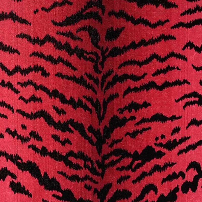 Sample SC 000326167MMA Tigre, Reds   Black by Scalamandre Fabric