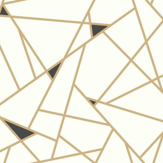Save RY2702 Risky Business II Prismatic color Metallic Gold Geometrics by York Wallpaper