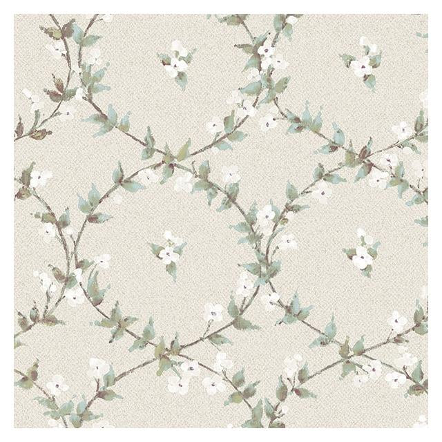 Acquire AF37745 Flourish (Abby Rose 4) Blue Floral Laurel Wallpaper by Norwall Wallpaper