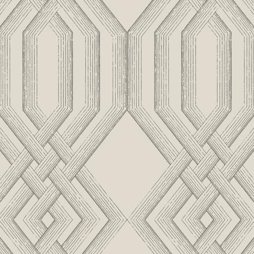 Find TL1911 Handpainted Traditionals Ettched Lattice Gray York Wallpaper