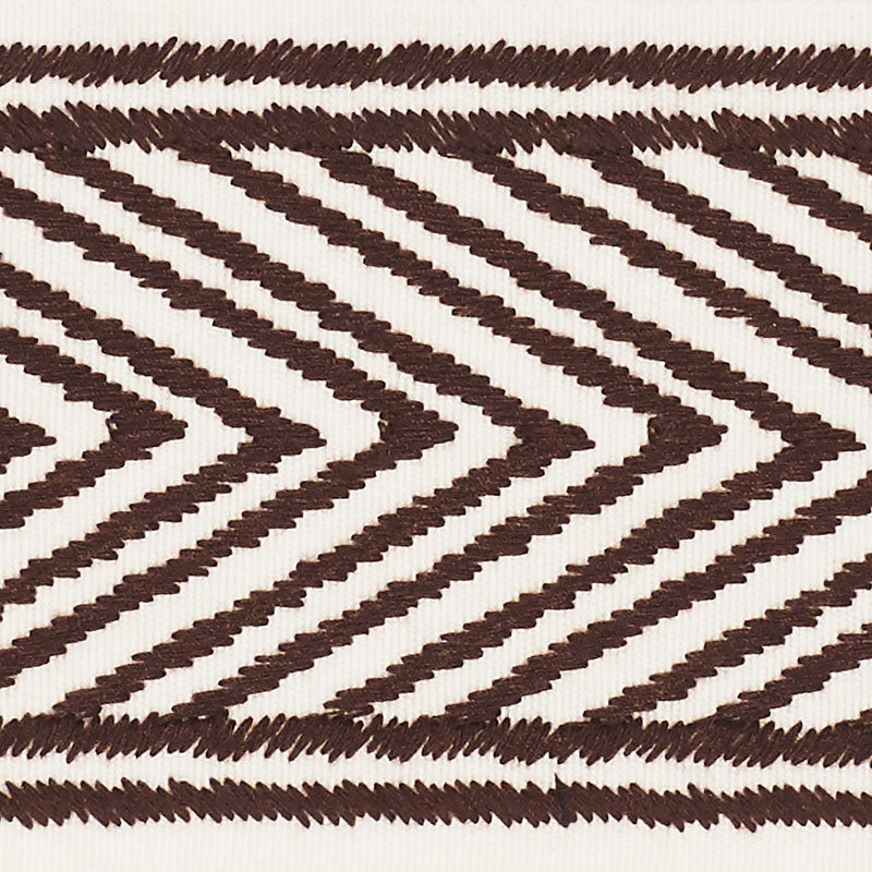 69961 | Nicholson Tape, Espresso - Schumacher Fabric