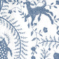 Sample 608-210 Cirebon, French Blue on White by Quadrille Wallpaper