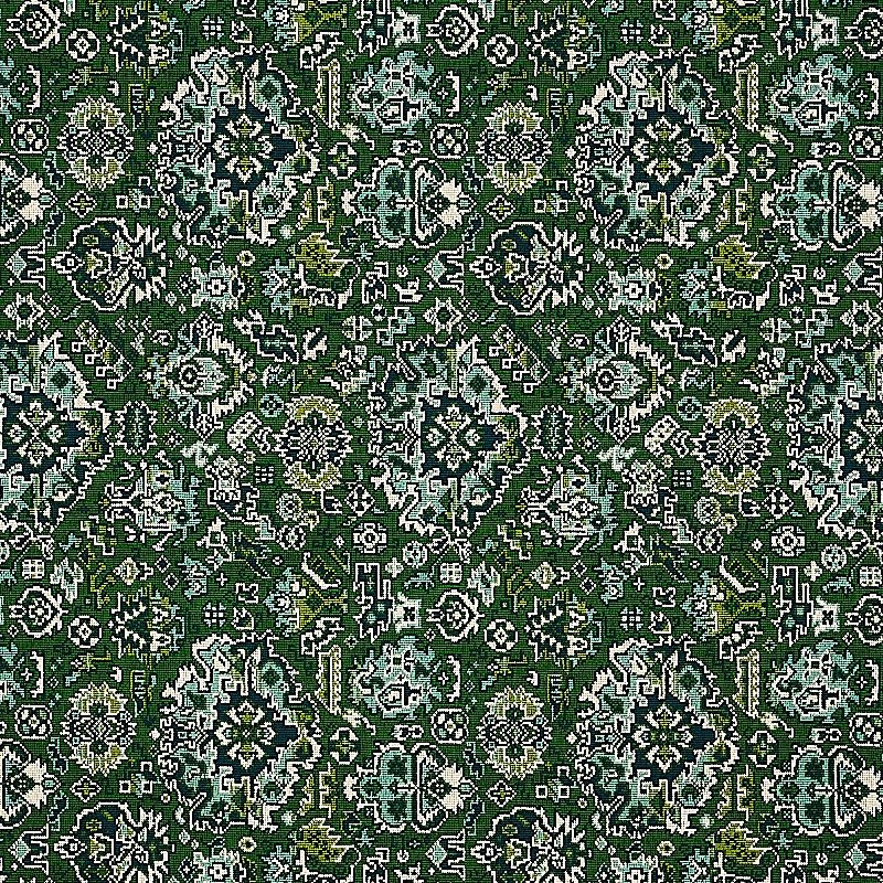 Purchase sample of 80620 Pallay Epingle, Emerald by Schumacher Fabric