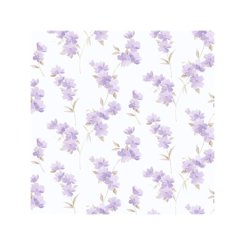 Sample PR33850 Purple Small Floral wallpaper Norwall Wallpaper