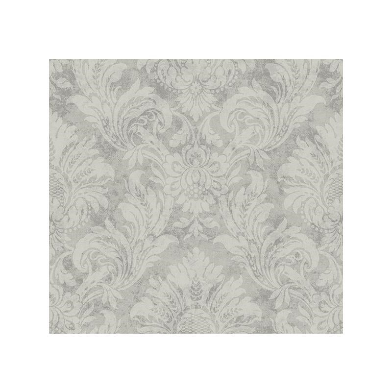 Sample Carl Robinson  CB74407, Garrick color Metallic Silver  Damask Wallpaper