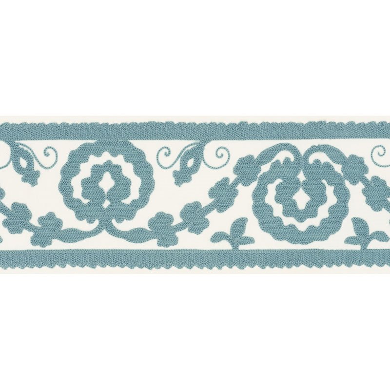 990711 Ashcombe Chenille Contract Lapis by Schumacher Fabric