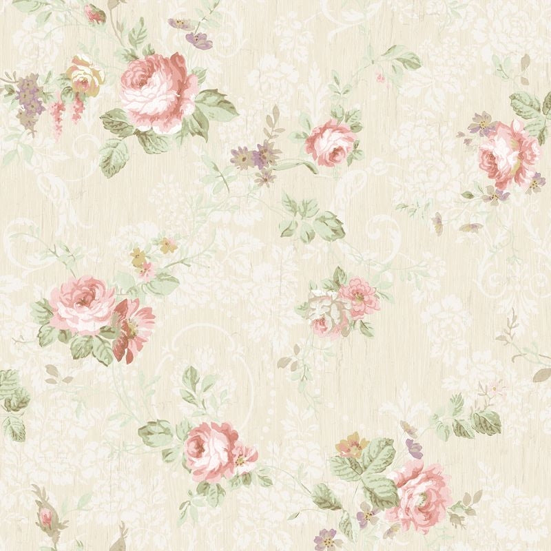 Find FS50211 Spring Garden Floral Trail by Wallquest Wallpaper