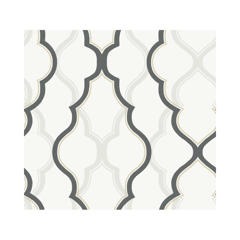 Sample CI2391 Modern Artisan II Double Damask White Candice Olson