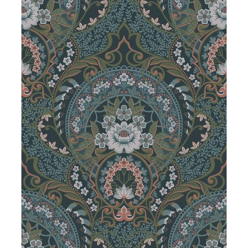 316015 Posy Nasrin Blueberry Damask Wallpaper by Eijffinger,316015 Posy Nasrin Blueberry Damask Wallpaper by Eijffinger2