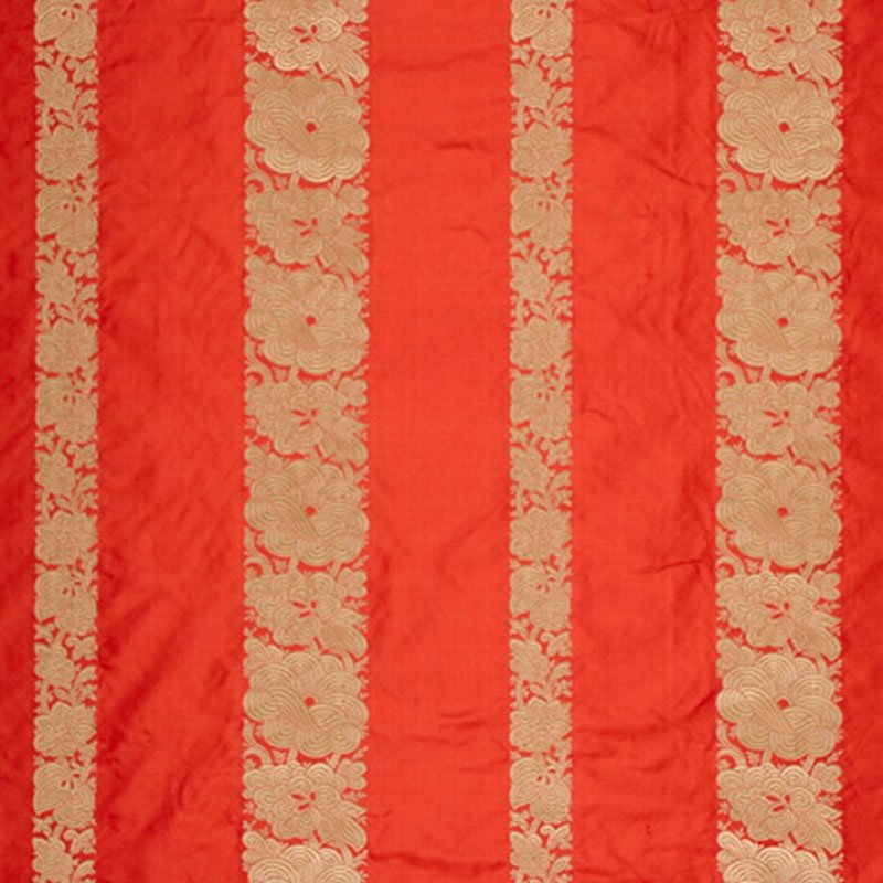 Acquire 64431 Mandarin Silk Stripe Coral by Schumacher Fabric