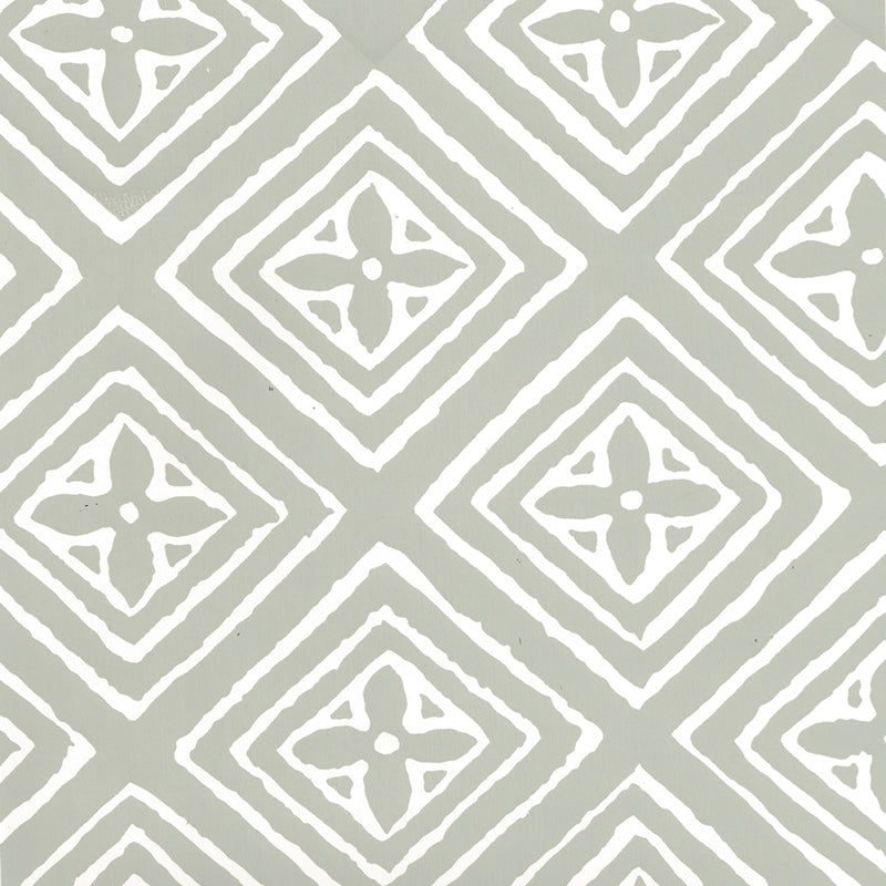Select 2490-41WP Fiorentina Gray on Almost White by Quadrille Wallpaper