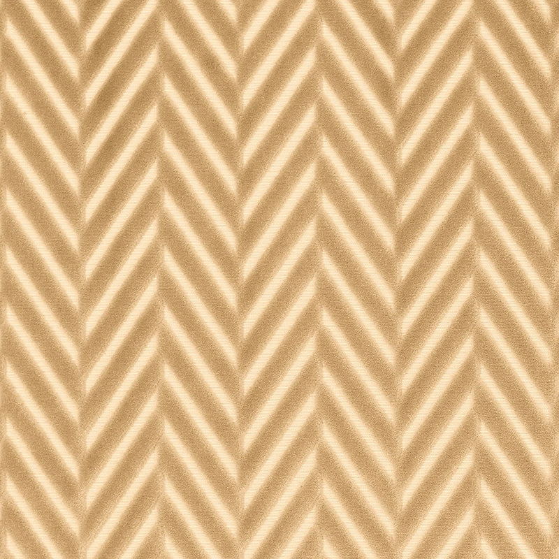 Purchase sample of 62170 Regent Velvet Herringbone, Champagne by Schumacher Fabric