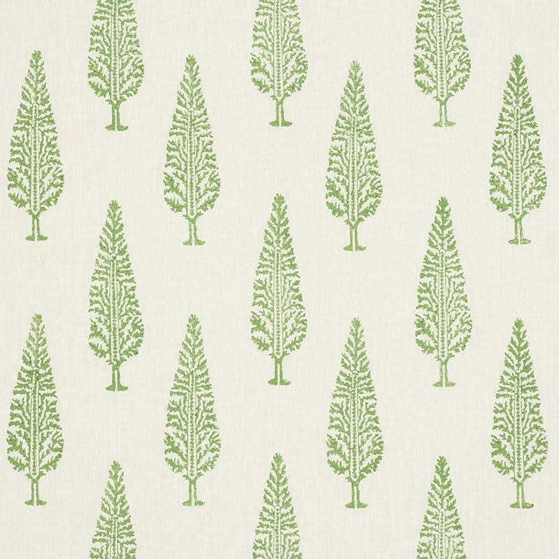 Purchase sample of 178511 Juniper Block Print, Green by Schumacher Fabric