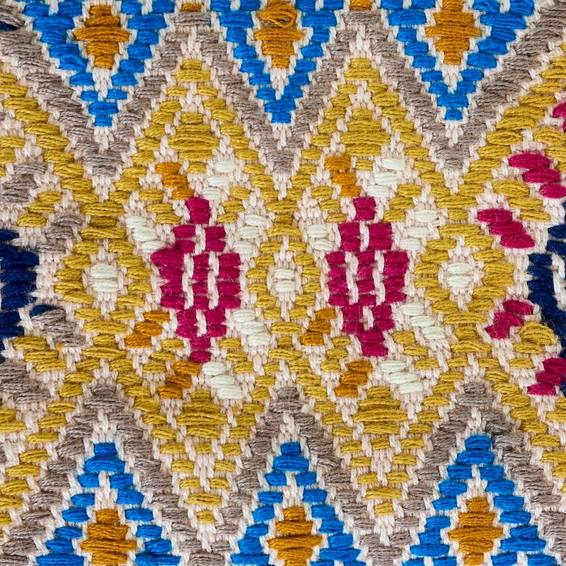 Order 79260 Kaya Hand Woven Brocade Blue Schumacher Fabric