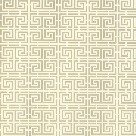 Shop 5004162 Chinois Fret Pewter Schumacher Wallpaper