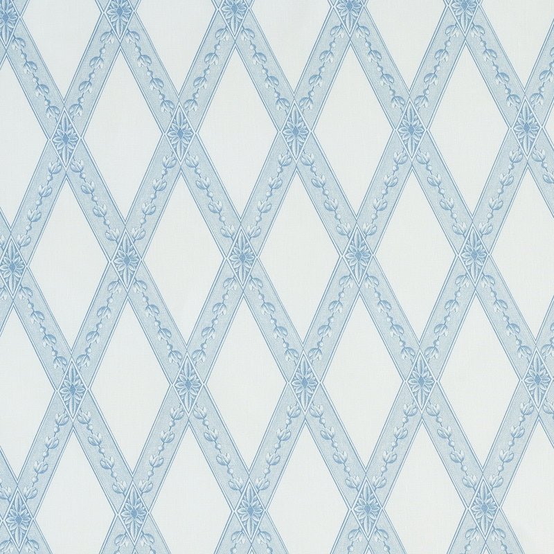 Purchase sample of 179460 Les Losanges Toile, Sky by Schumacher Fabric