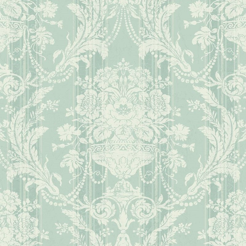 Save AM90904 Mulberry Place Damask Stripe by Wallquest Wallpaper