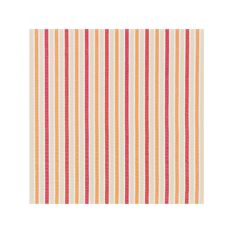 Sample 27114-002 Leeds Cotton Stripe, Coral - Scalamandre Fabric (SC 000227114)