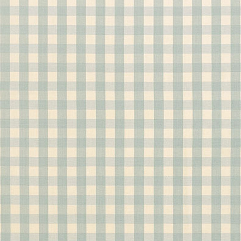 Purchase sample of 63057 Elton Cotton Check, Aqua by Schumacher Fabric