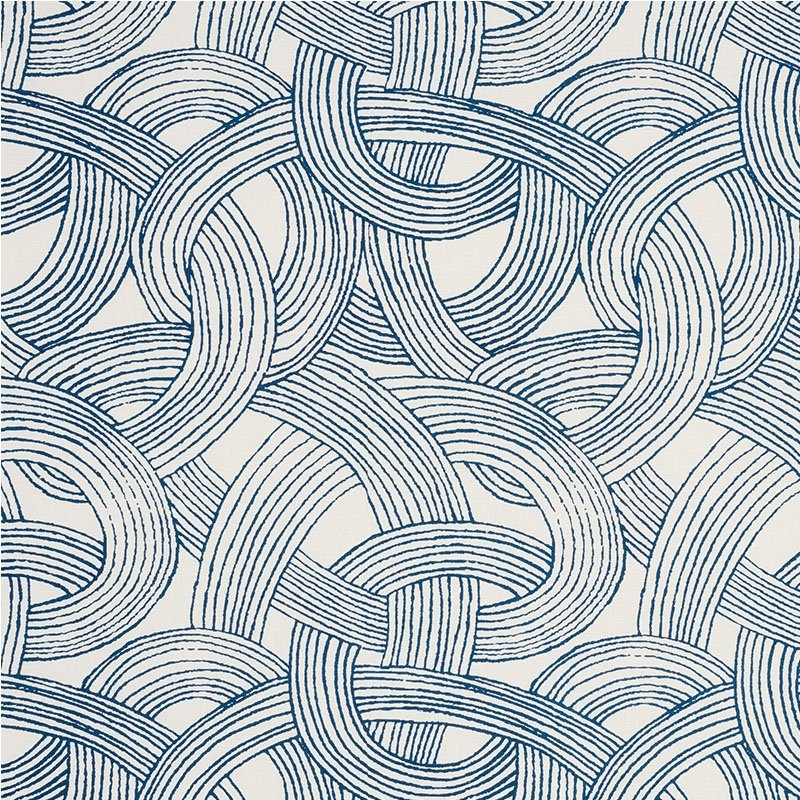 Purchase sample of 178710 Freeform, Blue by Schumacher Fabric