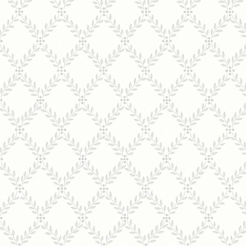 Order 7670 Trellis Leaves Grey by Borastapeter Wallpaper