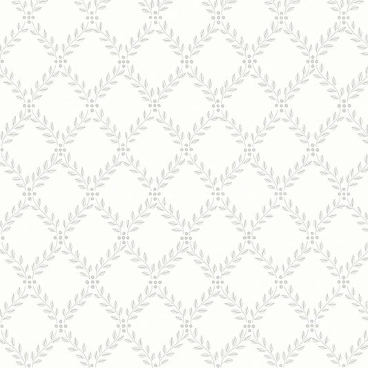 Order 7670 Trellis Leaves Grey by Borastapeter Wallpaper