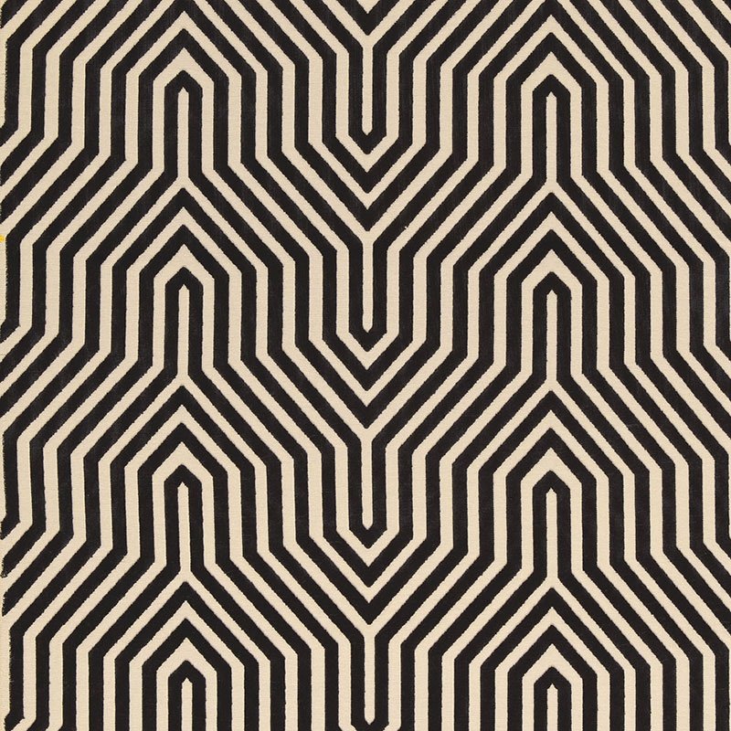 Purchase sample of 66192 Vanderbilt Velvet, Noir by Schumacher Fabric