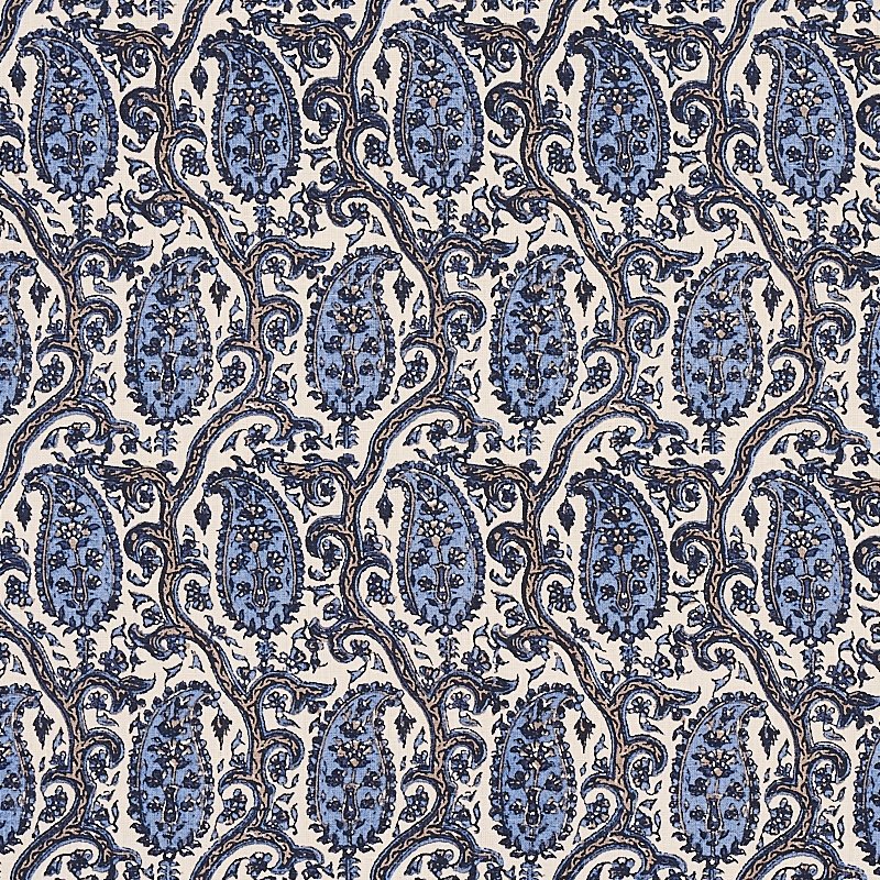 Purchase sample of 179961 Daria Paisley, Indigo by Schumacher Fabric