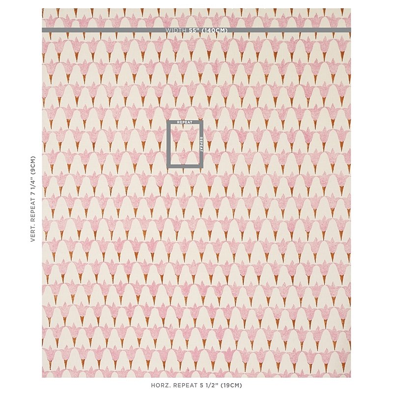 Order 179821 Tulip Hand Block Rose And Copper By Schumacher Fabric