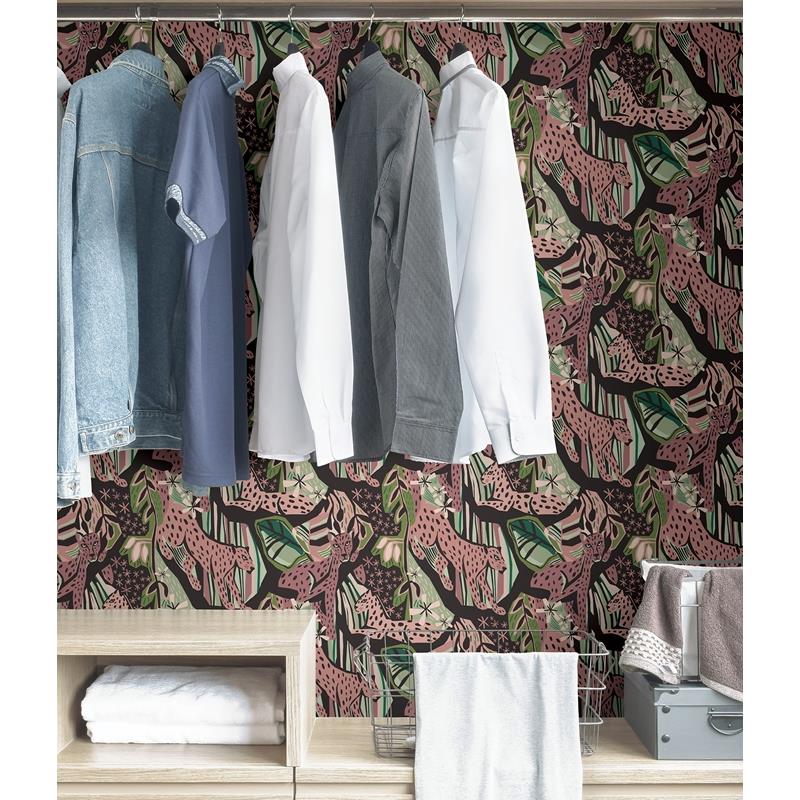 PLS4218 Pip &amp; Lo Plum Cat Nap Peel &amp; Stick Wallpaper by NuWallpaper4