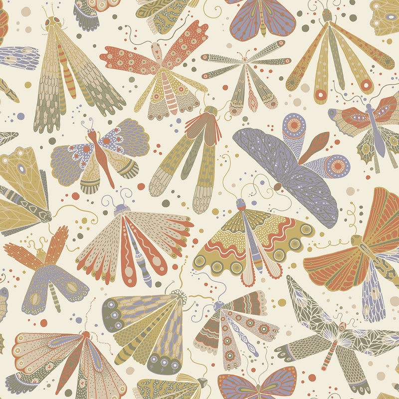 Sample 4111-63024 Briony, Flyga Moss Butterfly Bonanza Wallpaper by A-Street Prints Wallpaper
