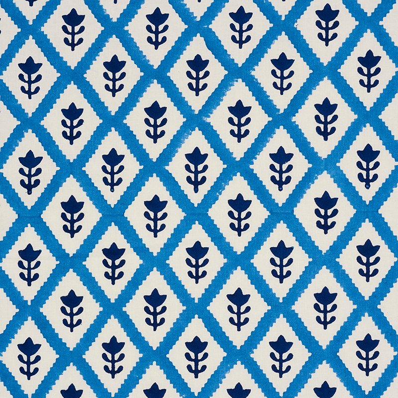 Purchase sample of 179230 Buti, Blue by Schumacher Fabric