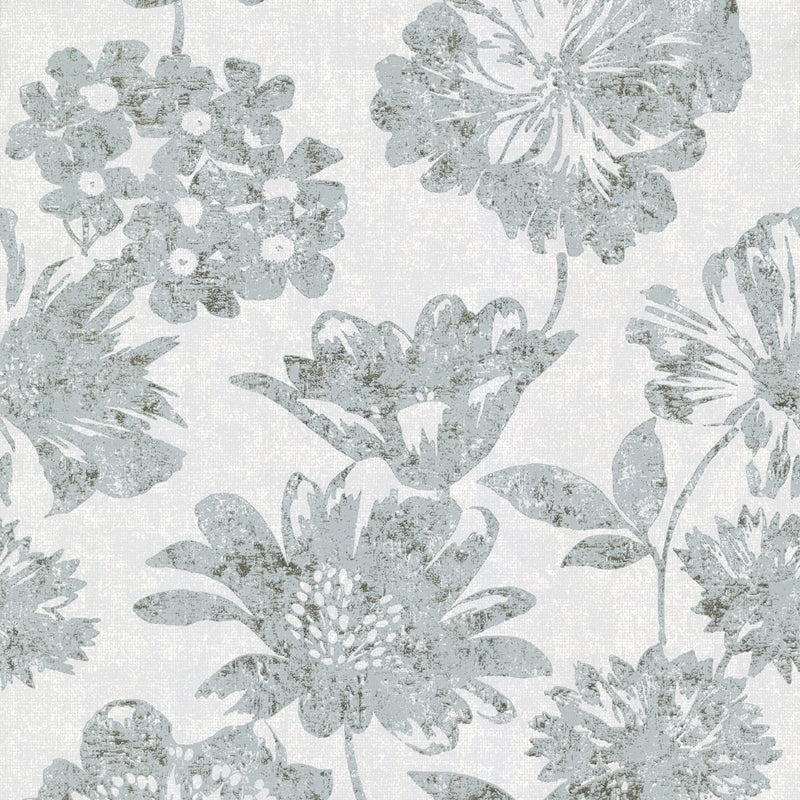Sample 4019-86458 Lustre, Kala Light Blue Floral Wallpaper by A-Street Prints Wallpaper