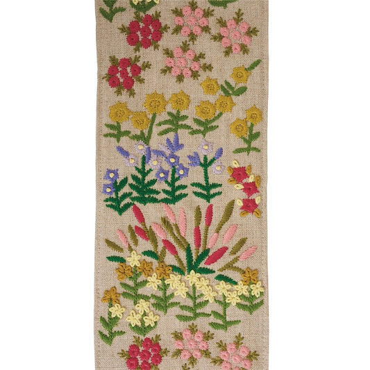 79311 | Lula Embroidered Tape, Natural - Schumacher Fabric