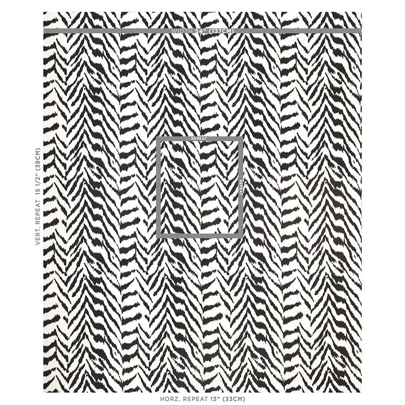 Purchase 179410 Quincy Hand Print Black By Schumacher Fabric
