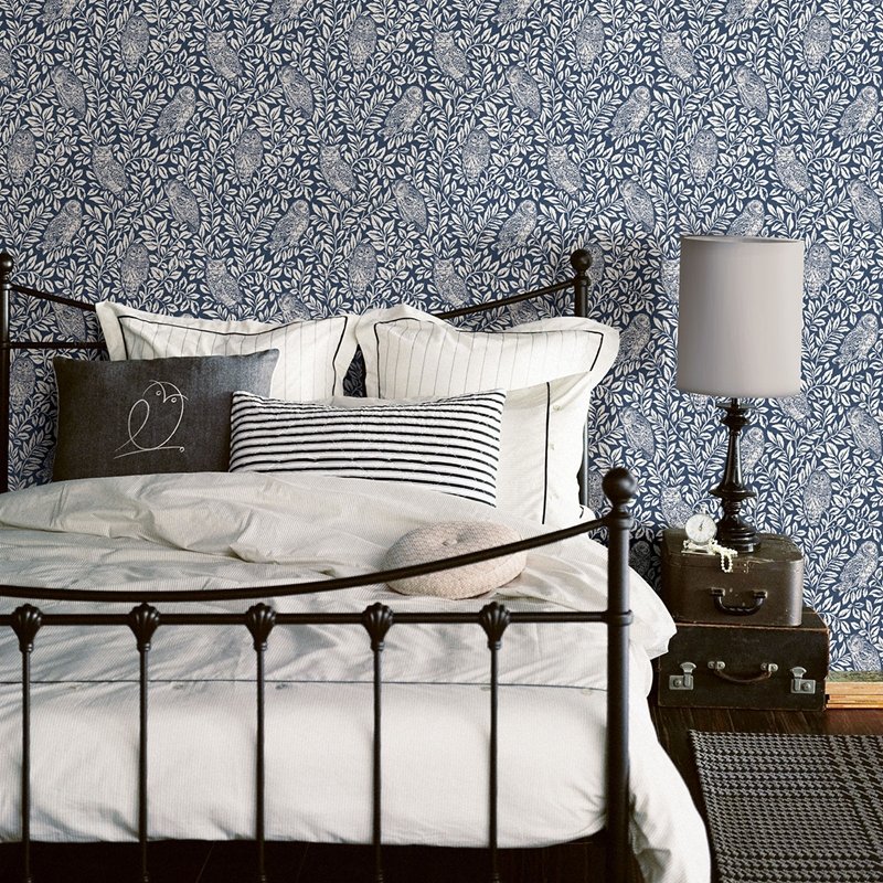 Shop 3115 12412 Farmhouse Navy Chesapeake Wallpaper