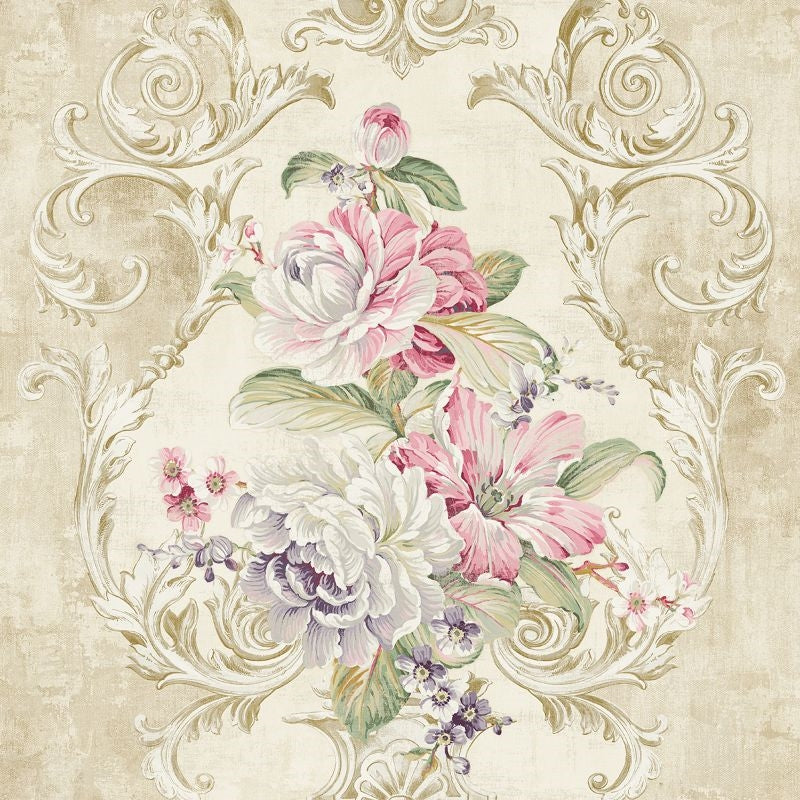 Save HK90204 Hudson Park 2 Framed Bouquet by Wallquest Wallpaper