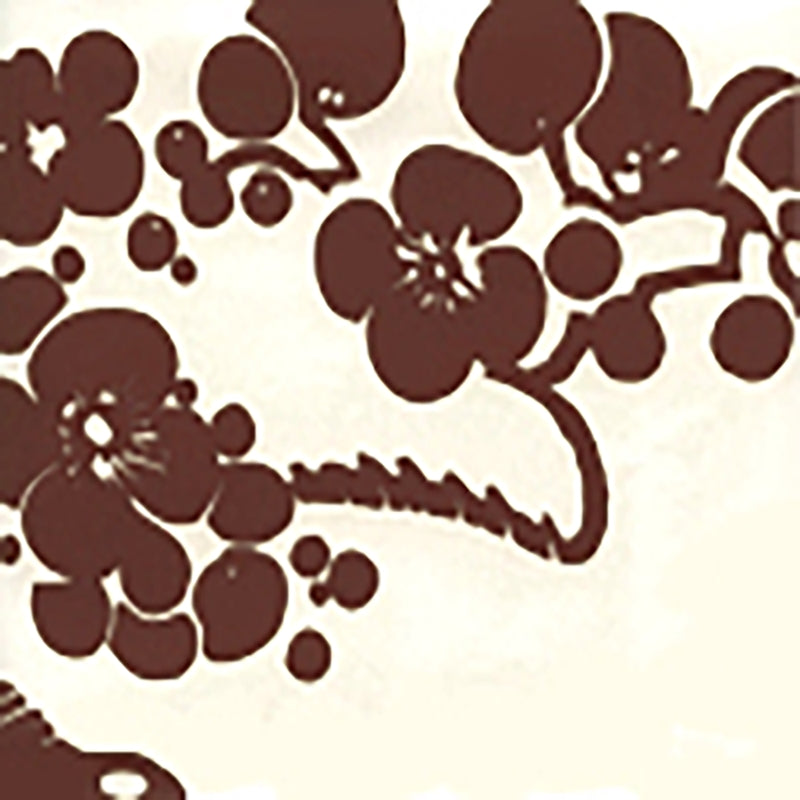 Sample 3010-31AWP Hawthorne , Brown on Almost White by Quadrille Wallpaper