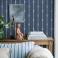 Save 8858 knot stripe navy borastapeter wallpaper