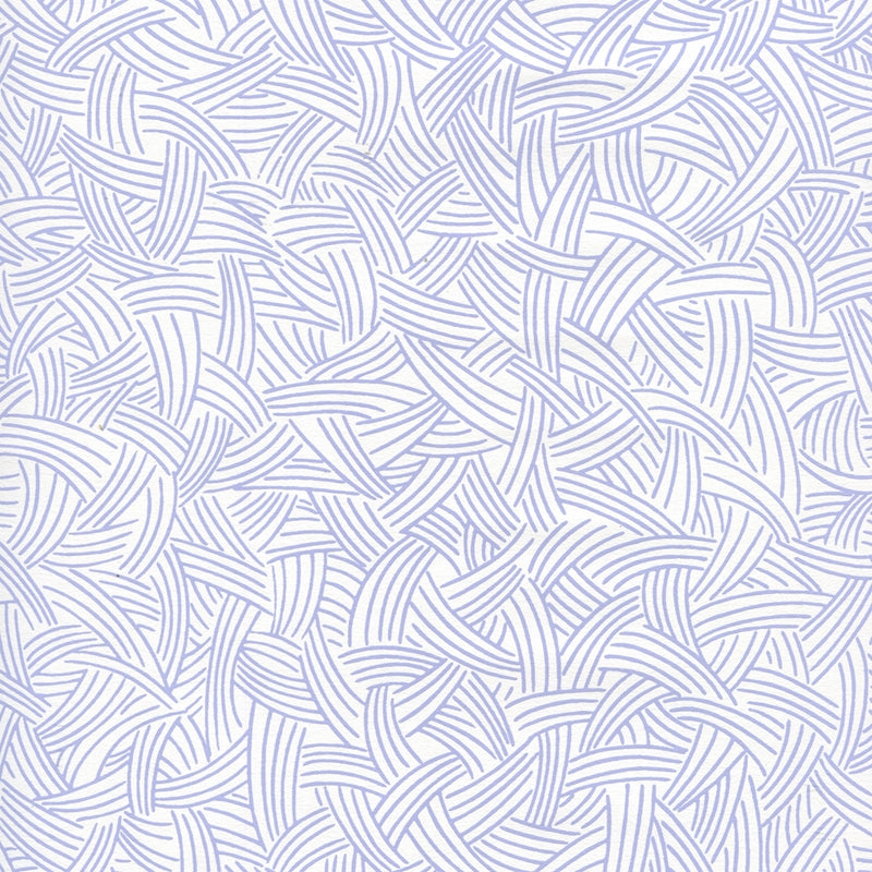 Sample AP404-05 Interweave, Periwinkle on Almost White by Quadrille Wallpaper