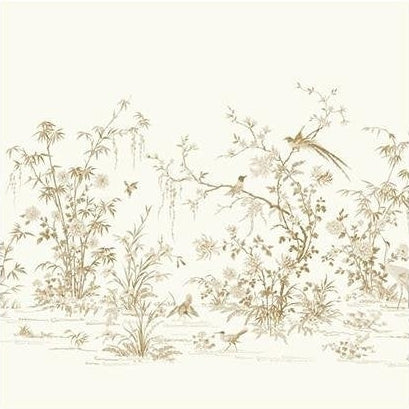 Buy KT2262M Ronald Redding 24 Karat Flowering Vine Chino Wallpaper Mural White by Ronald Redding Wallpaper