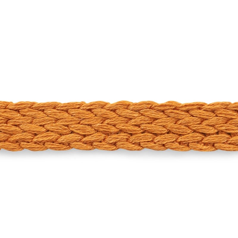 76282 | Braided Linen Tape, Orange - Schumacher Fabric