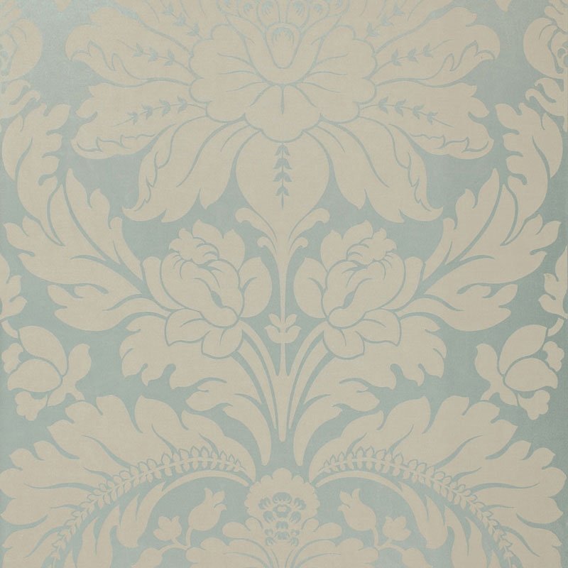 Save 66561 Anvers Damask Azure by Schumacher Fabric