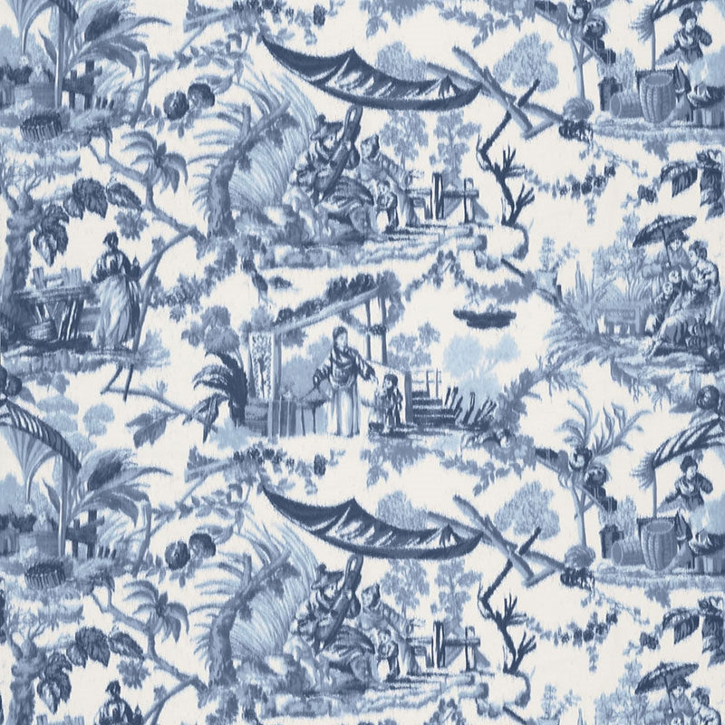 Save 175101 Pavillon Chinois Lapis by Schumacher Fabric